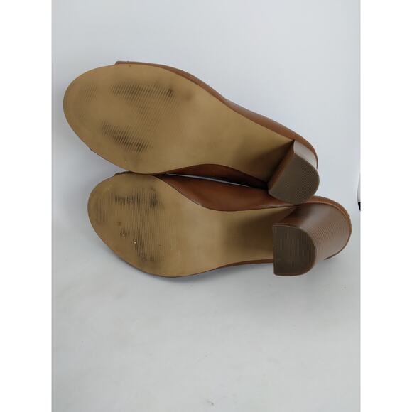 Mossimo brown open toe chunky 4" heels size 8.5 - Picture 7 of 8